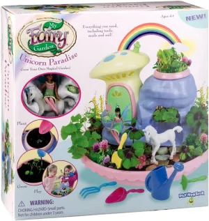 — Unicorn Paradise Toy Figurine Plant Kit — Grow a Garden for Dahlia the Fairy and Friends — Ages 4 
