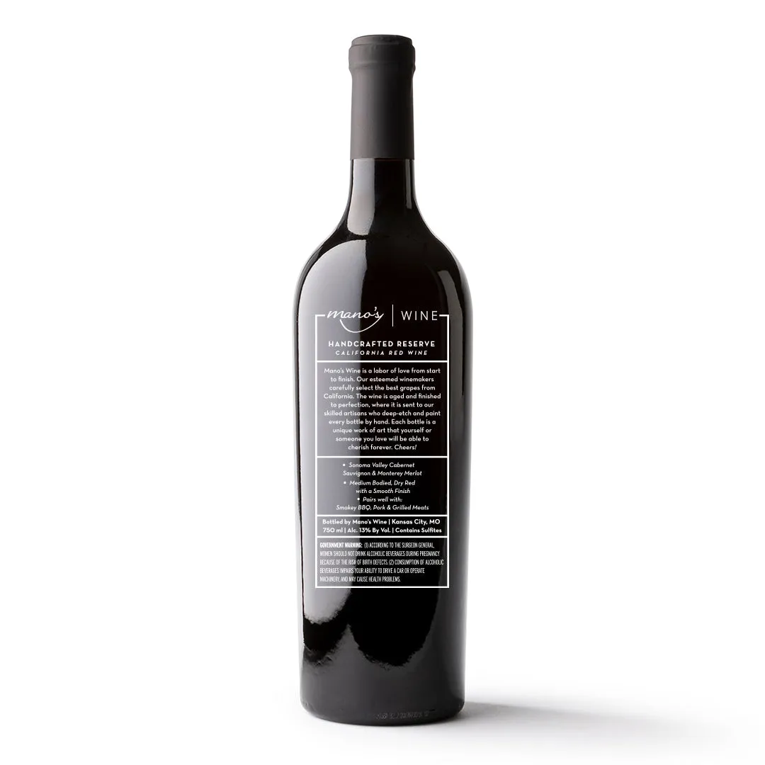 100 Emoji Etched Wine Bottle