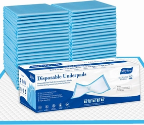 100 Count Chucks Disposable 23"x36" Leakproof Adults Incontinence Bed Pads, Waterproof Underpads for Elderly, Extra Large Puppy Pee Pad, Baby Changing Liner