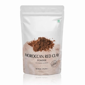 100% Pure Moroccan Red Clay |Cleansing Face Mask| Hair & Body Care Powder |Traditional Rhassoul Clay |Deep Pore Cleansing Mask for All Skin Types 227g(8oz)