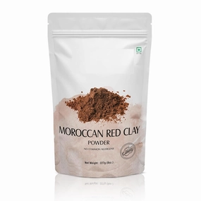 100% Pure Moroccan Red Clay |Cleansing Face Mask| Hair & Body Care Powder |Traditional Rhassoul Clay |Deep Pore Cleansing Mask for All Skin Types 227g(8oz) PAck OF 1