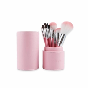 10-Piece Pink Makeup Brush Set