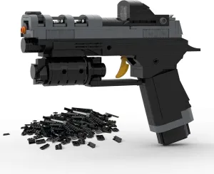 1:1 P320 Pistol Building Blocks Set, 400  Pieces, Building Blocks Model Gun Toy for Adults & Kids 14 , Unique Collectible Gift for Christmas, Birthday, Military Fans