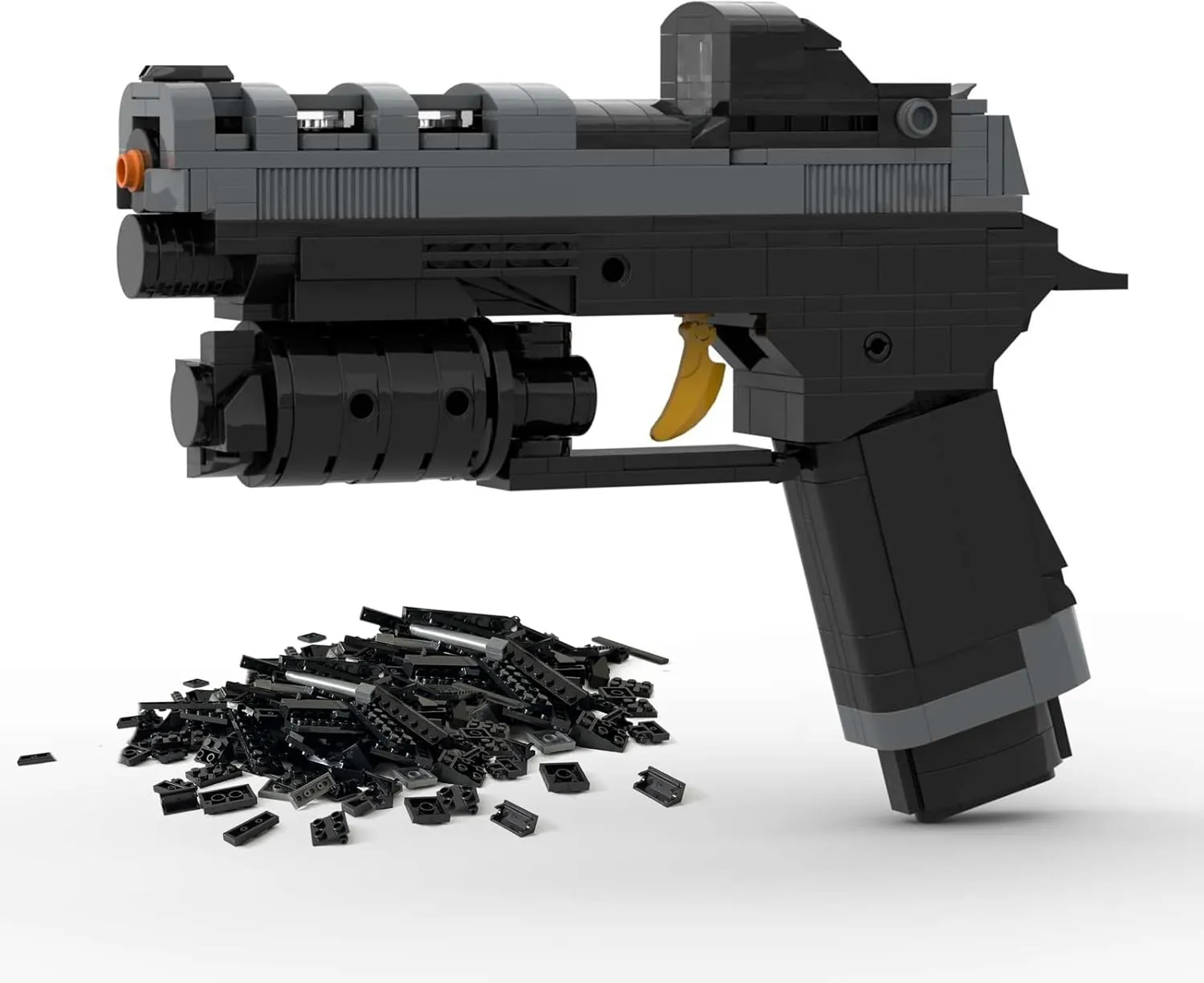 1:1 P320 Pistol Building Blocks Set, 400  Pieces, Building Blocks Model Gun Toy for Adults & Kids 14 , Unique Collectible Gift for Christmas, Birthday, Military Fans