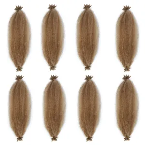 12 Inch Pre-Separated Springy Afro Twist Hair 8 Packs Pre-Fluffy Natural Curls are Perfect for Marley Crochet Hair Suitable for Black Women (27#, 12 Inch)