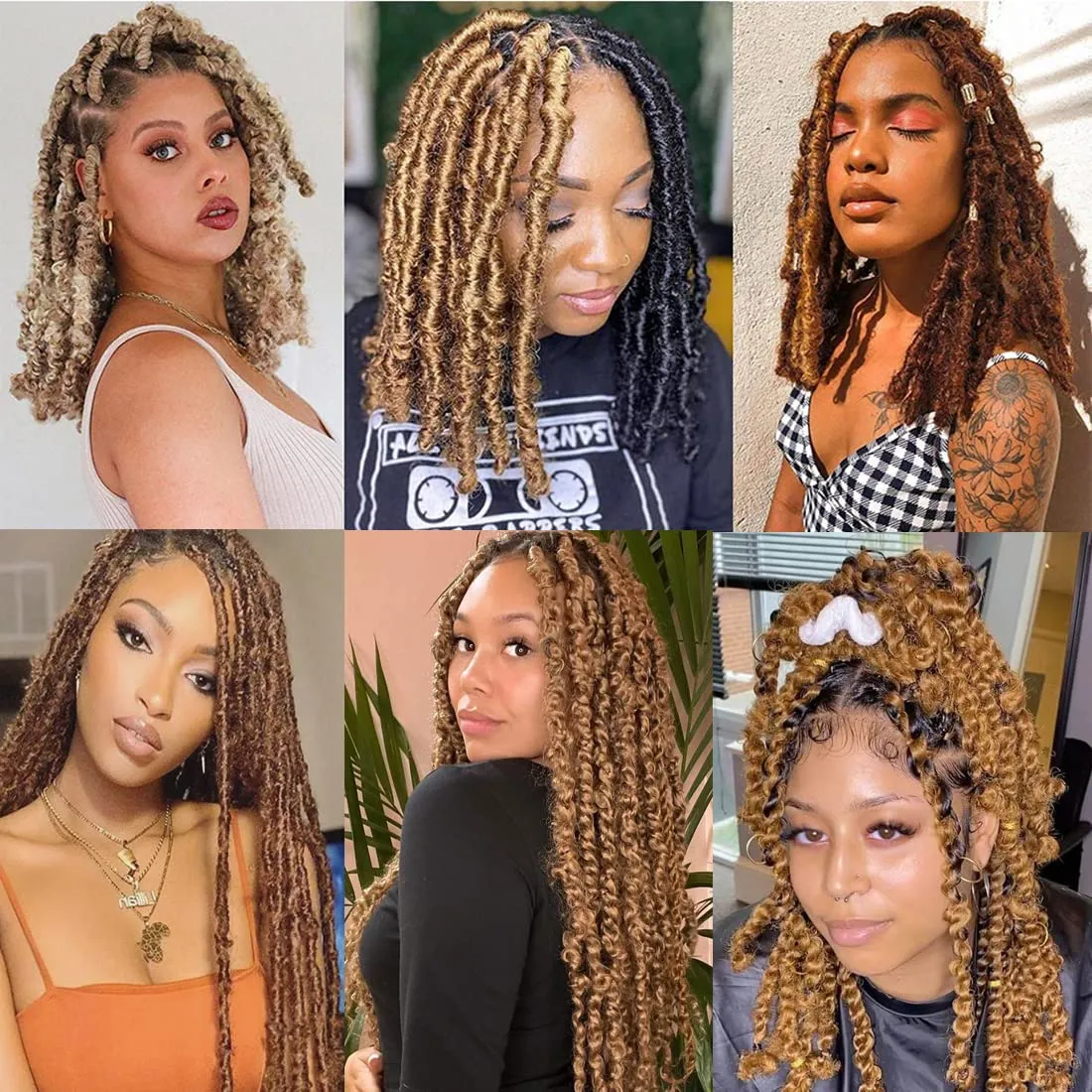 12 Inch Pre-Separated Springy Afro Twist Hair 8 Packs Pre-Fluffy Natural Curls are Perfect for Marley Crochet Hair Suitable for Black Women (27#, 12 Inch)