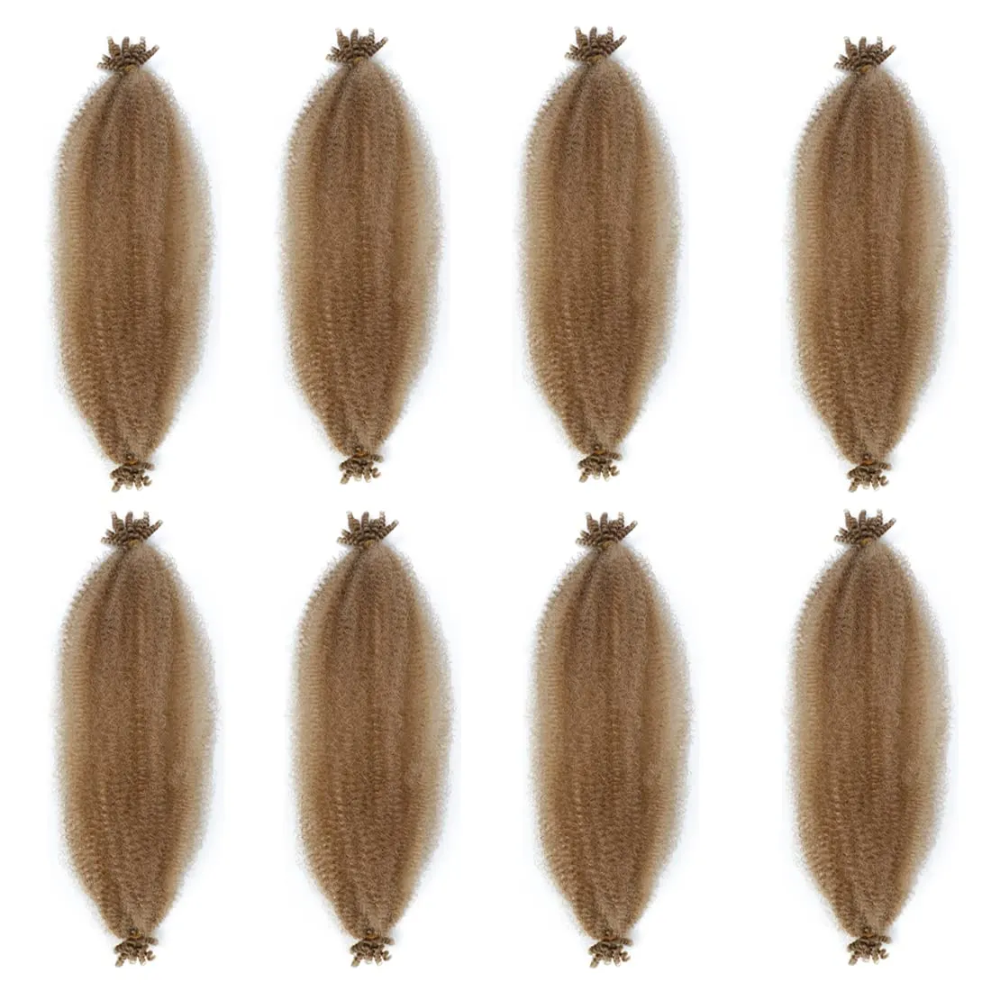 12 Inch Pre-Separated Springy Afro Twist Hair 8 Packs Pre-Fluffy Natural Curls are Perfect for Marley Crochet Hair Suitable for Black Women (27#, 12 Inch)