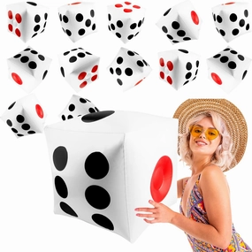 12 Pcs 14 Inch Giant Inflatable Dice Jumbo Blow Up Dice Large Lawn Game Toys for Swimming Pool Party Decoration