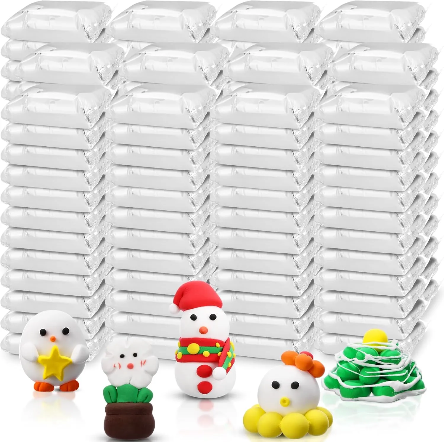 144 Pcs Total 76oz Air Dry Clay Air Dry Foam Clay Blocks Soft Non-Toxic Modeling Clay Moldable Foam Clay for Arts Craft Supplies Sculpting Molding and School Projects Rewards(White)