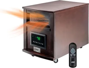 1,500-Watt 18 inch Cabinet Space Heater with Remote Control, USB Charging Ports, Timer Function, Tip Over Switch & Overheat Protection, MT0018N8