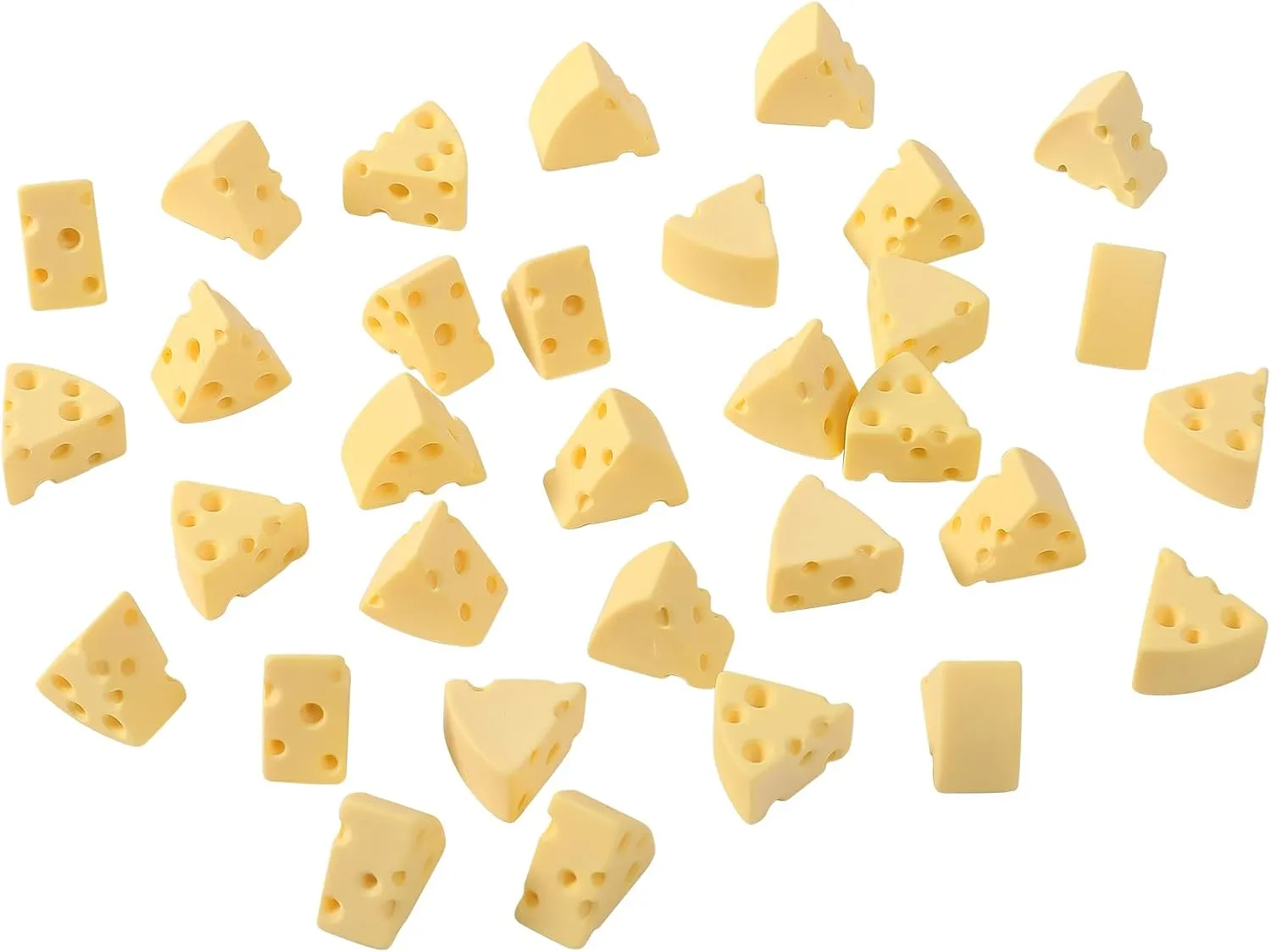 150Pcs Miniature Food for Fake Cheese, Resin Food Dollhouse Decor, Tiny Things to Hide, Tiny Things Bulk