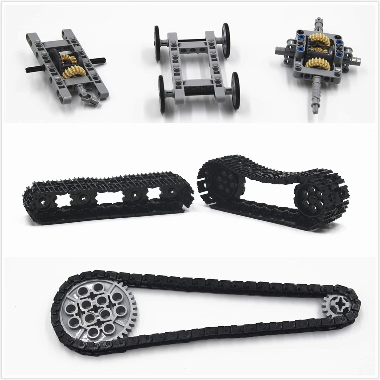 1533 PCS Technical Parts Building Block Accessories Vehicles Gears Cross Axles Wheels Connector Pieces Set Chain Link Pin Joint Shock Absorber MOC Toys