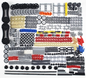 1533 PCS Technical Parts Building Block Accessories Vehicles Gears Cross Axles Wheels Connector Pieces Set Chain Link Pin Joint Shock Absorber MOC Toys