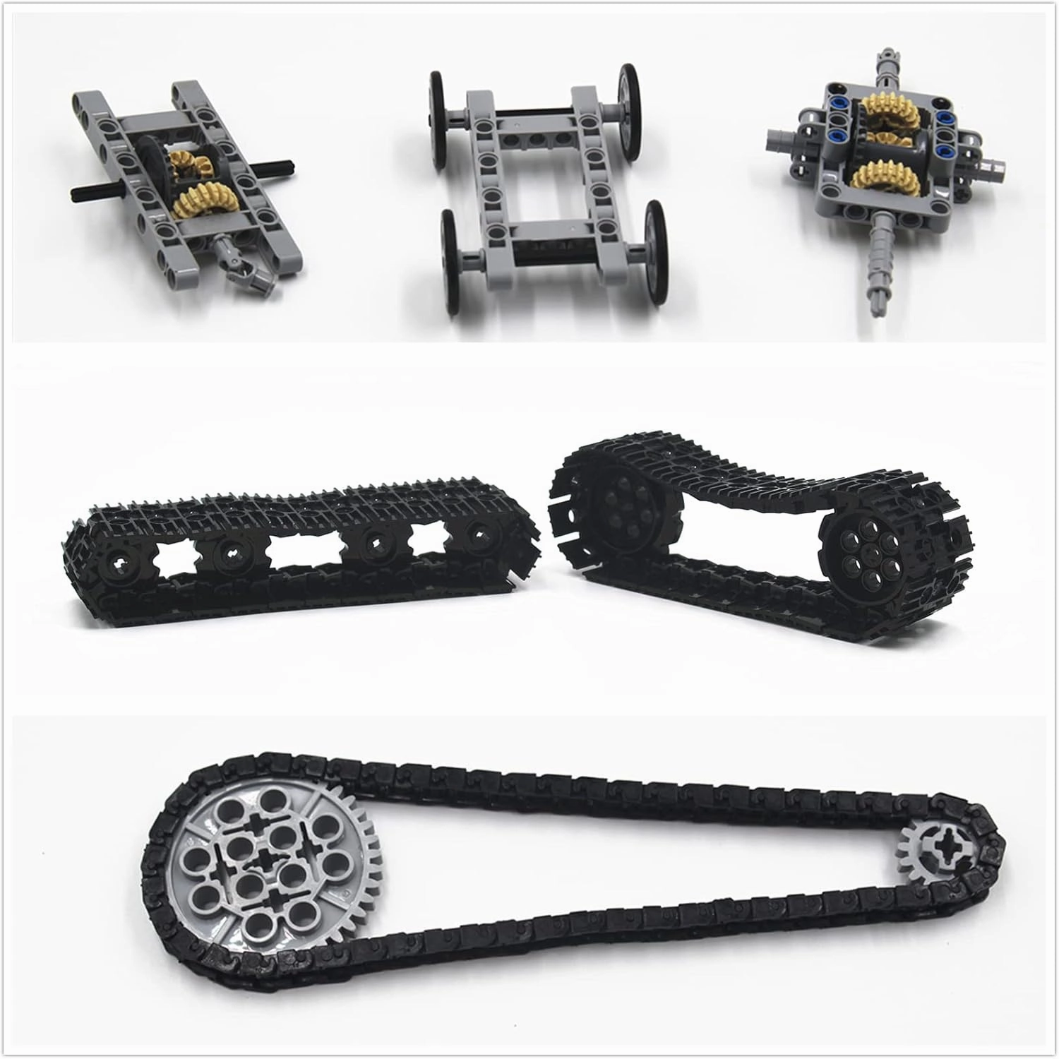 1533 PCS Technical Parts Building Block Accessories Vehicles Gears Cross Axles Wheels Connector Pieces Set Chain Link Pin Joint Shock Absorber MOC Toys