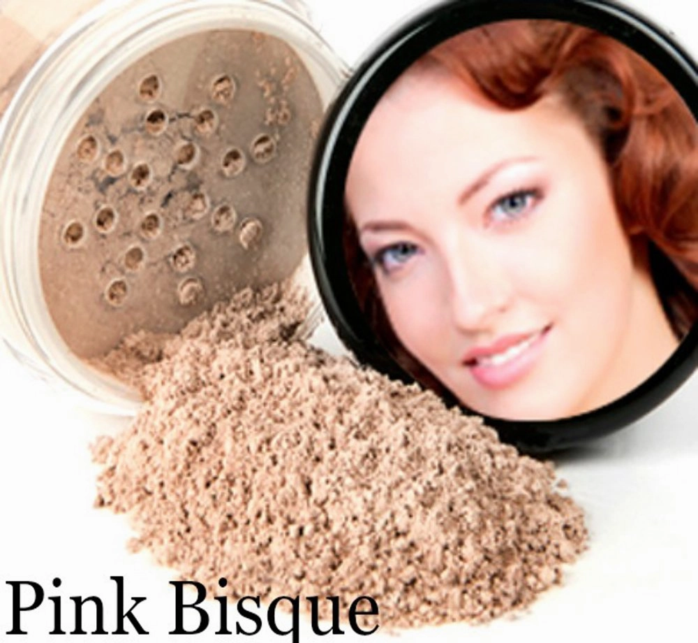 15 pc STARTER KIT w/BRUSHES & CASE (PINK BISQUE) Mineral Makeup Foundation Blush Bronzer Illuminating Veil Set Bare Skin Matte Powder