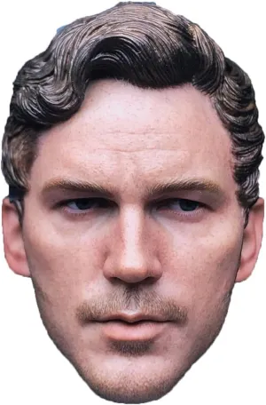 1/6 Scale Male Head Sculpt, European Strong Man Head Carved Chris Pratt Head Model for 12inch Male Soldier Action Figure Body (Painted Version)