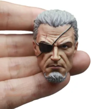 1/6 Scale Male Head Sculpt,European Strong Man Head Carved One-Eyed Man Head Carving for 12inch Soldier Action Figure Body (Painted)