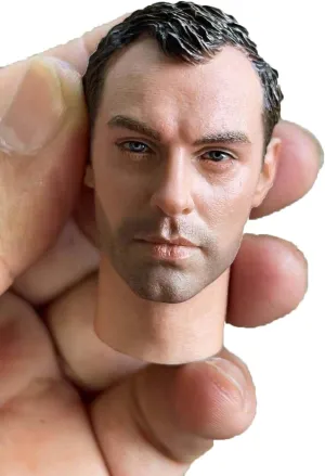 1/6 Scale Male Head Sculpt,Sniper European Male Soldier Unpainted Head Sculpt DIY Head Carved for 12inch Action Figure Body (Painted Version)