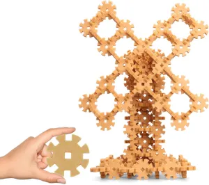 160 Pcs 3D Windmill Puzzle Blocks, 2-inch Giant Sustainable Felt Toys for Early Engineering and Creative Building Blocks, Educational STEM Learning, Puzzles for Children, Teens and Adults