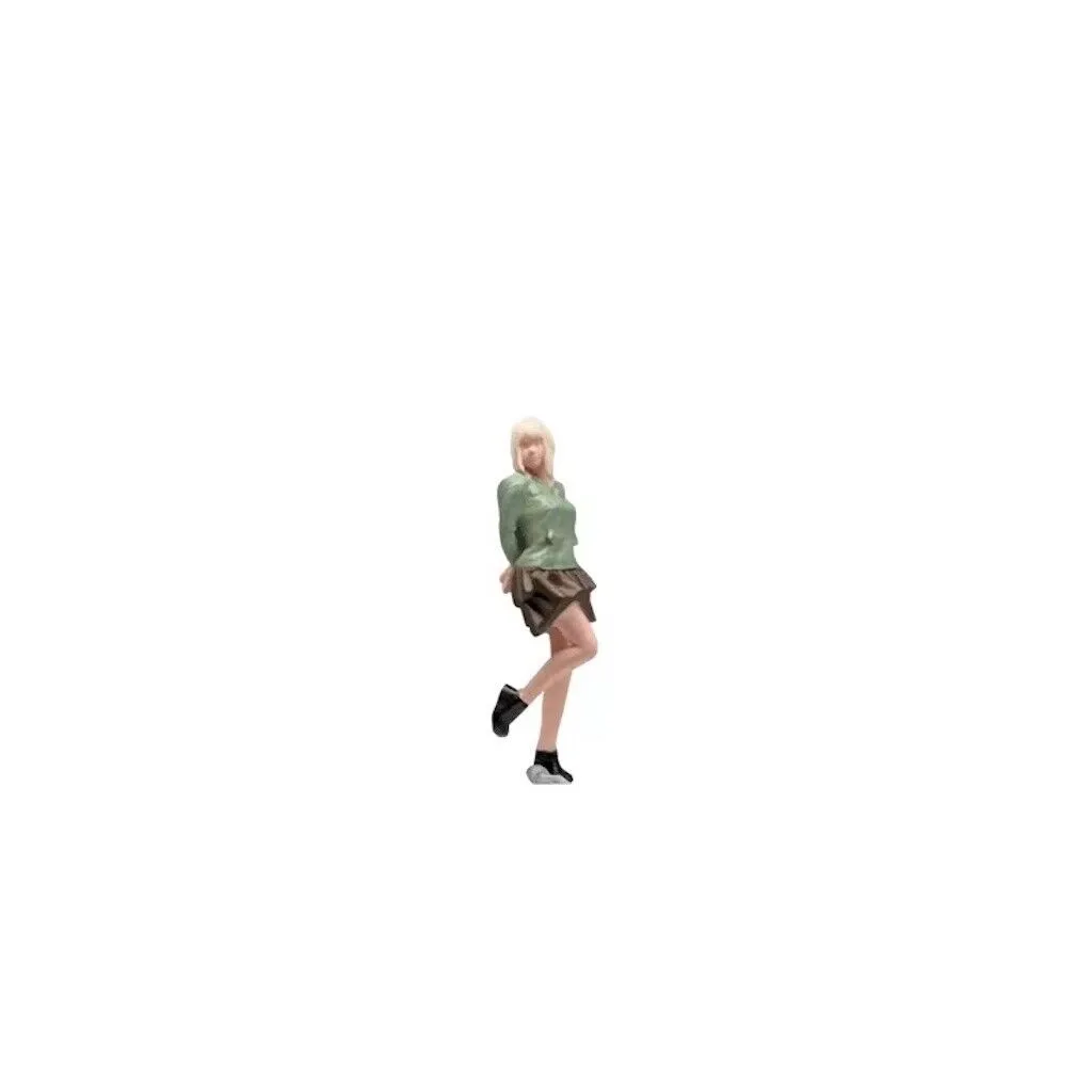 1:64 Painted Figure Mini Model Miniature Car Scenes Resin Girl Mini Skirt Lady