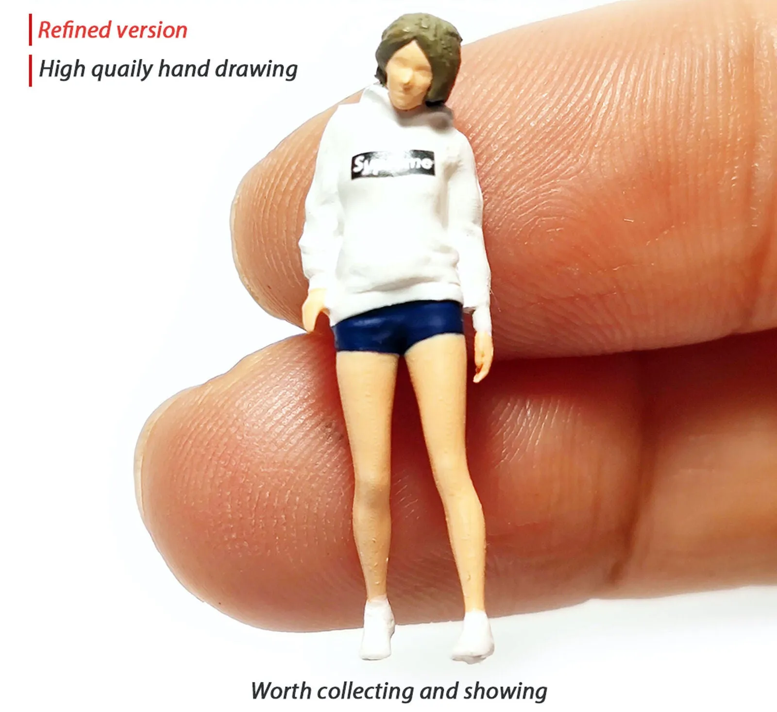 1:64 Painted Figure Mini Model Miniature Resin Diorama Sand Skate Board Couple