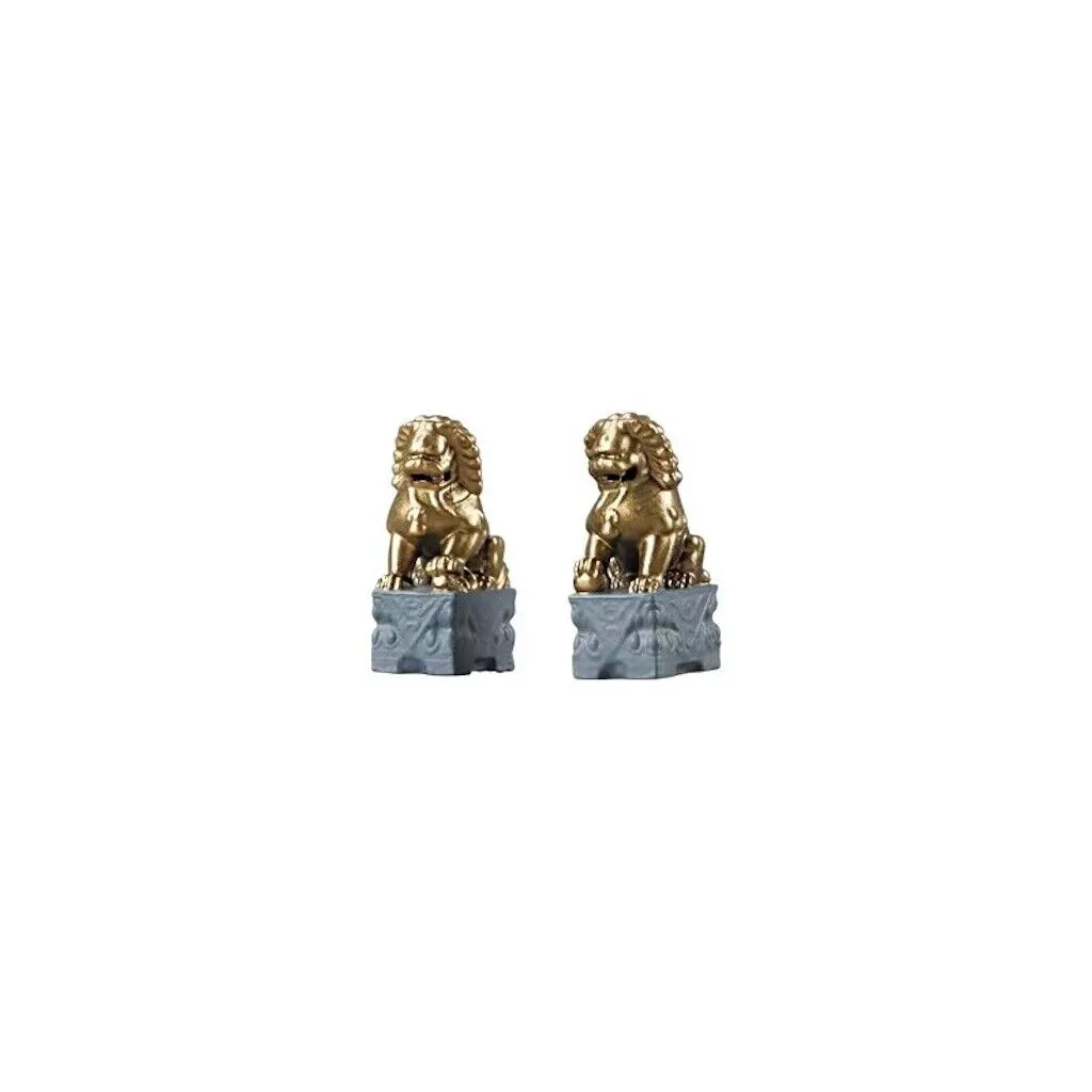 1:64 Painted Figure Mini Model Miniature Resin Diorama Sand Toy Pair Lion Decor