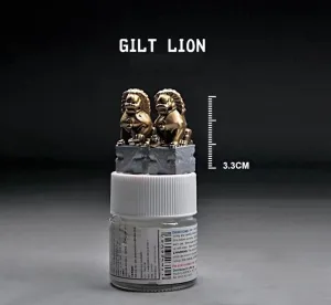 1:64 Painted Figure Mini Model Miniature Resin Diorama Sand Toy Pair Lion Decor