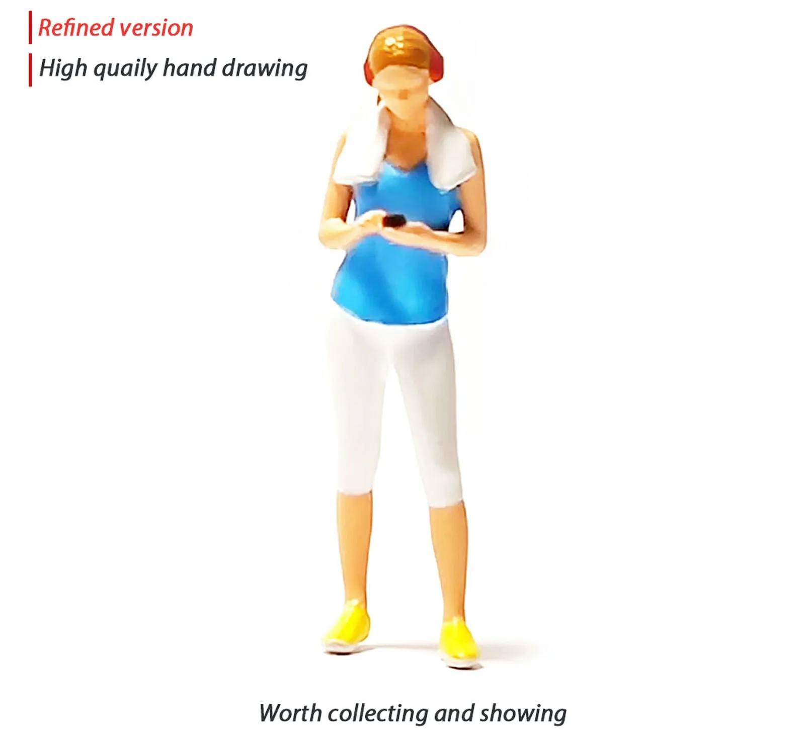 1:64 Painted Figure Mini Model Miniature Resin Diorama Skating Couple Boy Girl