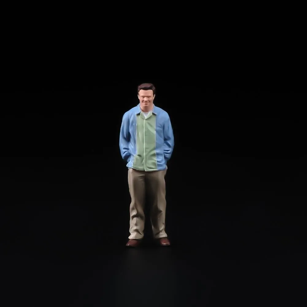 1:64 Painted Figure Model Miniature Resin Diorama Sand Caual Man Standing Toy New