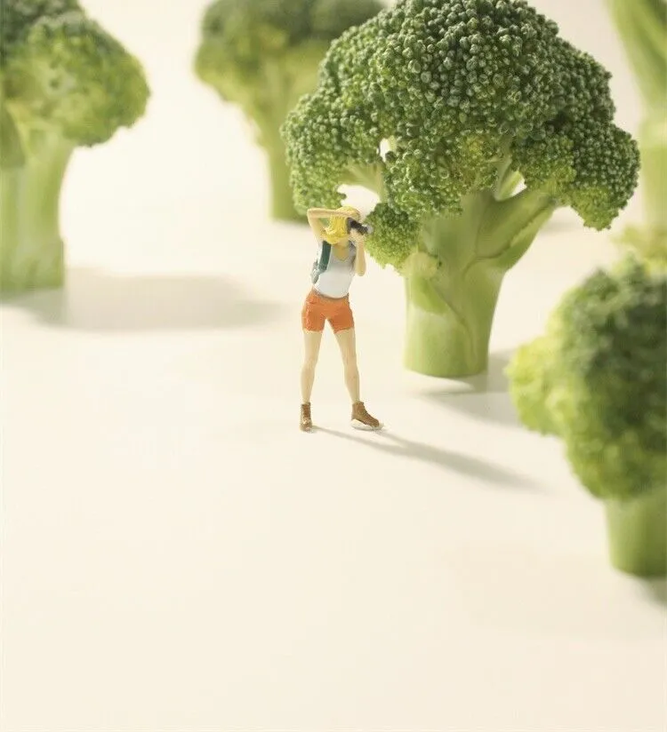 1:64 Painted Figure Model Miniature Resin Diorama Sand Photography Scene Camera