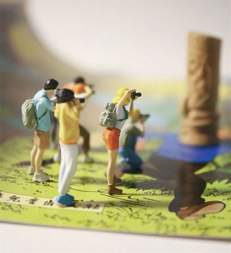 1:64 Painted Figure Model Miniature Resin Diorama Sand Photography Scene Camera