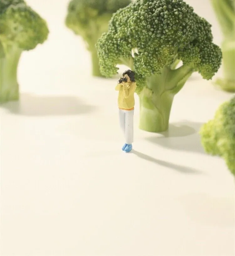 1:64 Painted Figure Model Miniature Resin Diorama Sand Photography Scene Camera
