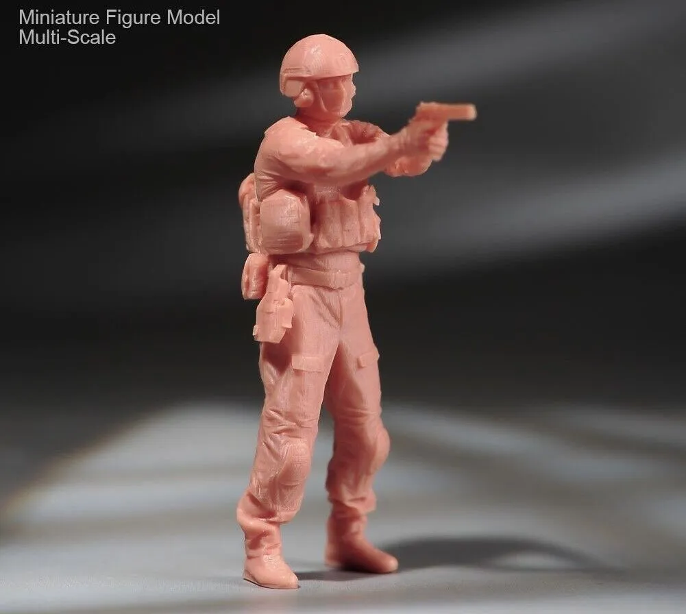 1:64 Painted Unpainted Figure Model Miniature Resin Diorama Soldier Patrol Dog New
