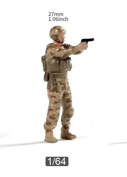 1:64 Painted Unpainted Figure Model Miniature Resin Diorama Soldier Patrol Dog New