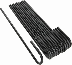 16 Inch Rebar Stakes, 12Pcs Heavy Duty Rebar Stakes J Hook 5/16 Ground Stakes Tent Stakes Rust Proof Coated Ground Anchors with Chisel Point End for Camping Camping Tent