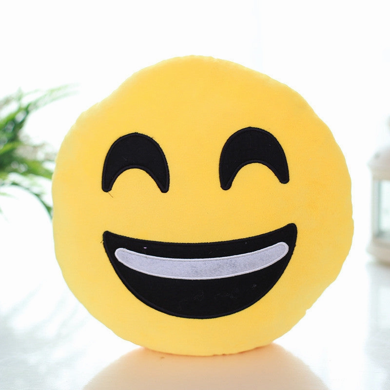 18 Style Smiley Emoji Yellow Round Pillow Sofa decorative pillows Stuffed Plush coussin cojines whatsapp emoji cushion Christmas