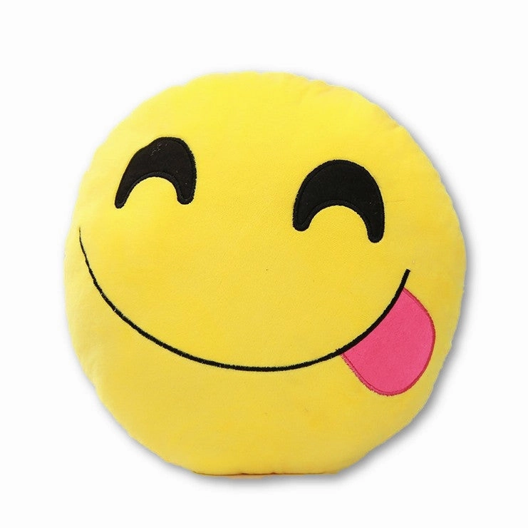 18 Style Smiley Emoji Yellow Round Pillow Sofa decorative pillows Stuffed Plush coussin cojines whatsapp emoji cushion Christmas