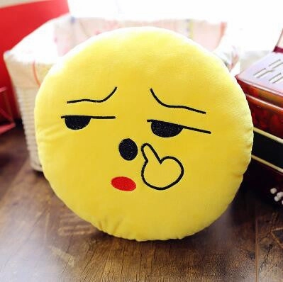 18 Style Smiley Emoji Yellow Round Pillow Sofa decorative pillows Stuffed Plush coussin cojines whatsapp emoji cushion Christmas
