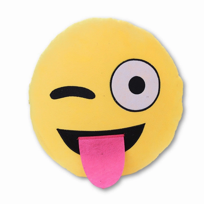 18 Style Smiley Emoji Yellow Round Pillow Sofa decorative pillows Stuffed Plush coussin cojines whatsapp emoji cushion Christmas