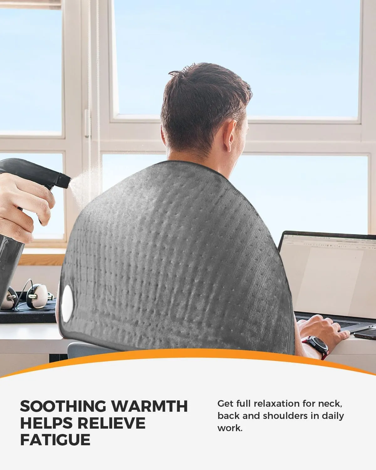 18" x 33" Large Heating Pad for Back, FSA HSA Eligible Heat Pad, CooCoCo XXXL Heated Pad for Period Cramps, 6 Heat Settings, Auto Off, Moist Heat, Gifts for Women Men Mom, Dad