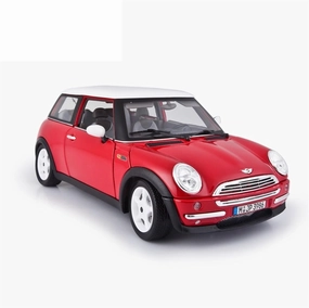 1 18 for BMW MINI Cooper 1969 Alloy Car Model Vintage Mini Emulation Collection Decorated Desk Toy Red Motor Vehicles Toys