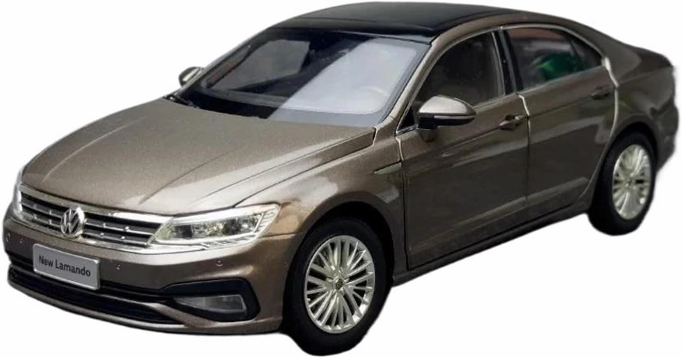 1 18 for SAIC Volkswagen New Lamando Alloy Open Door Car Model Boy Collection Display Children's Toy Motor Vehicles Toys(Gold)