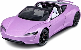 1/24 Diecast Roadster Toy Car for Collectors & Kids, Alloy Diecast Model with Light, Pull Back Vehicles for Birthday Gift