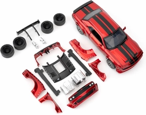 1:36 Take Apart Assembled Car Model for 2022 Dodge Challenger SRT Hellcat Diecast Toy, DIY Zinc Alloy Vehicle Toy Kit Educational Building Toys Birthday Gift for Children (Red)