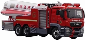 1:50 for Man Turbojet Fire Truck Simulation Alloy Rescue Model Hobby Toy Collection Ornament Souvenir Motor Vehicles Toys