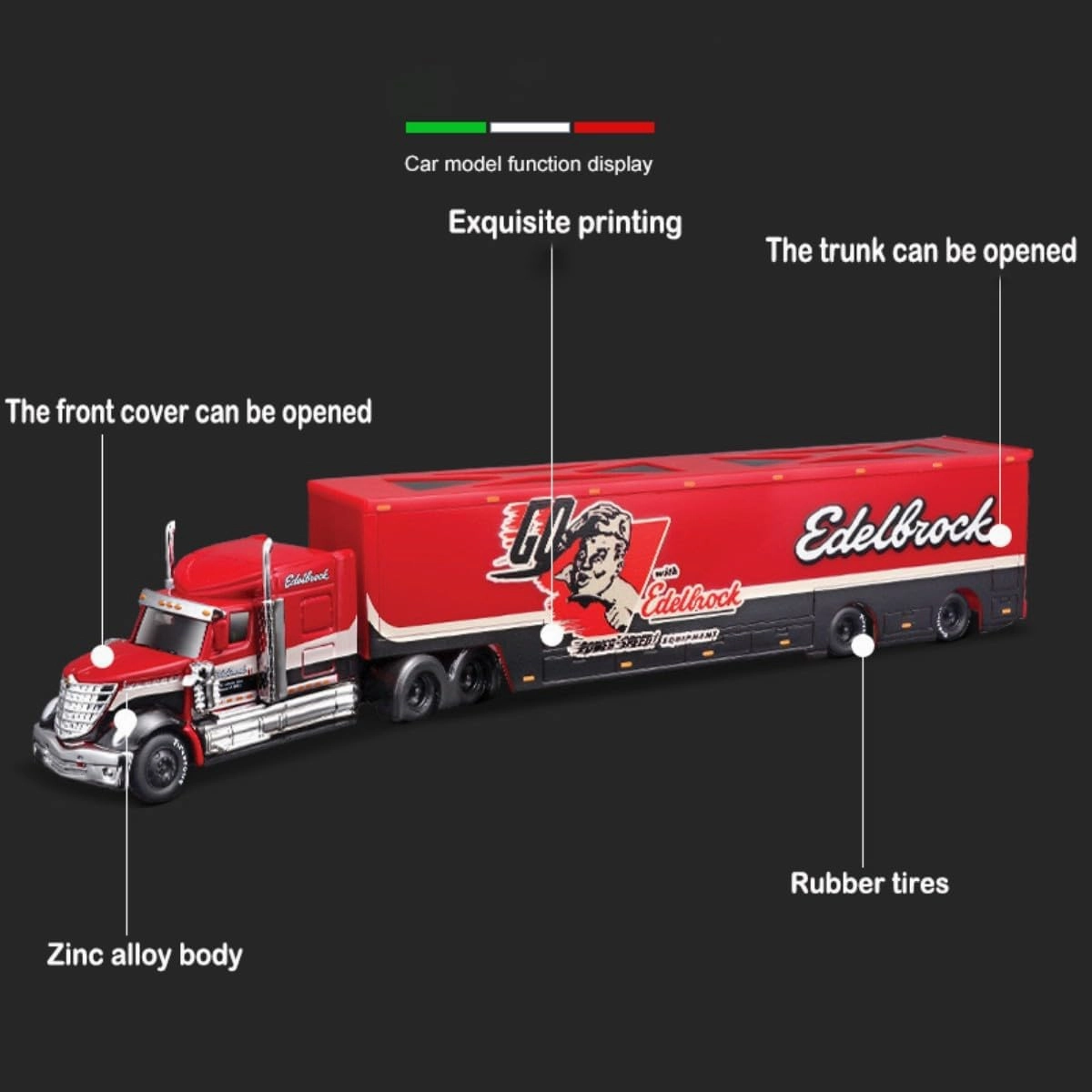 1/64 Alloy Car for Mack Anthem Lonestar UP Transport Die Cast Manufacturing Trailer Adult Collection Vehicles (BJ12418)
