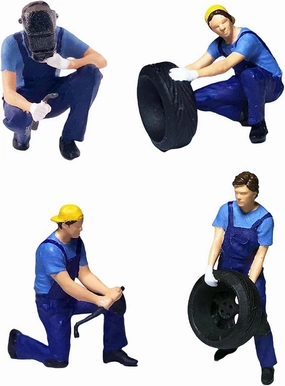 1/64 Scale People Figurines for Diorama Layouts and Micro Scenes, Blue B