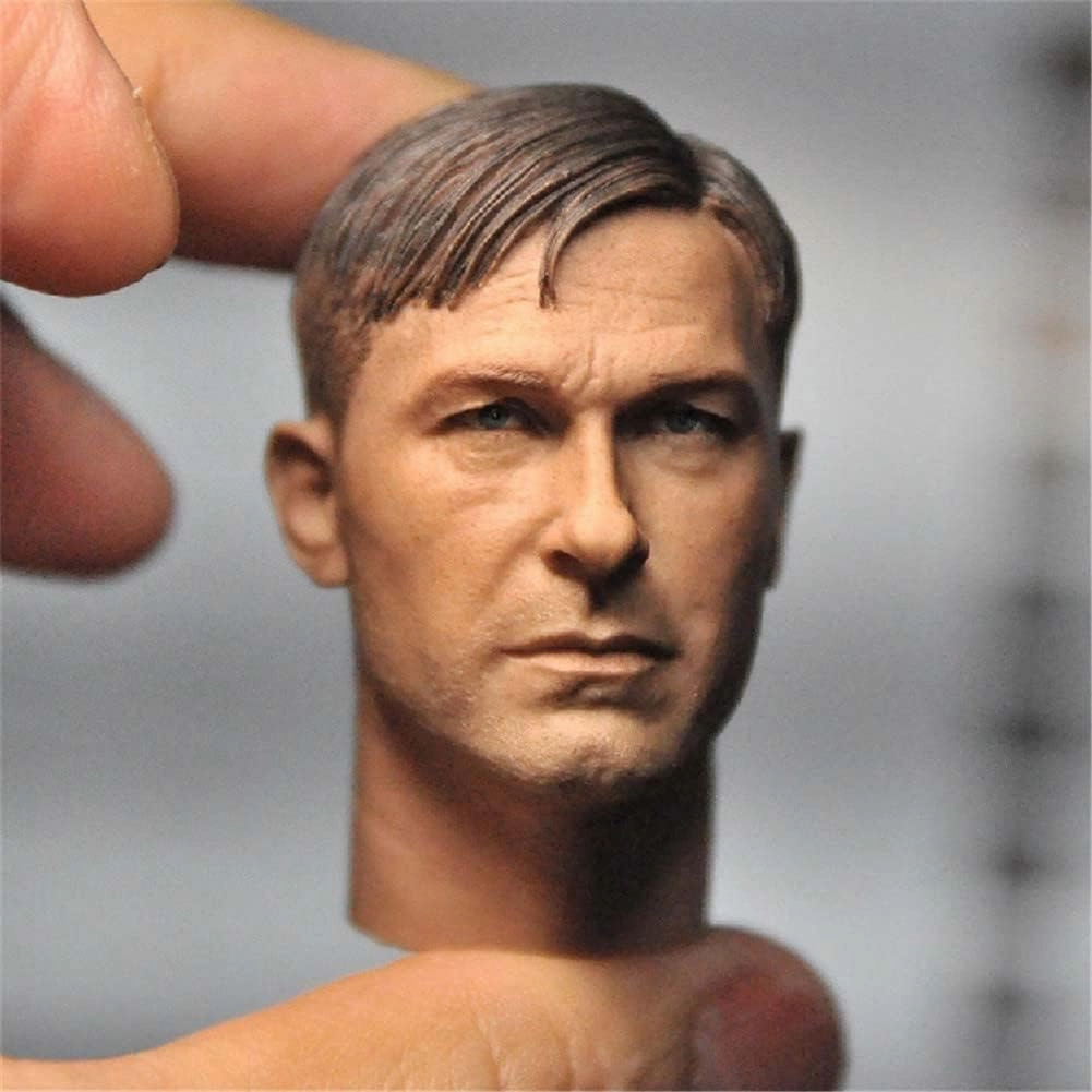 1/6 Scale Male Head Sculpt, European Man Head Carved Thomas Kretschmann Head Model for 12inch Male Soldier Action Figure Body (Painted)