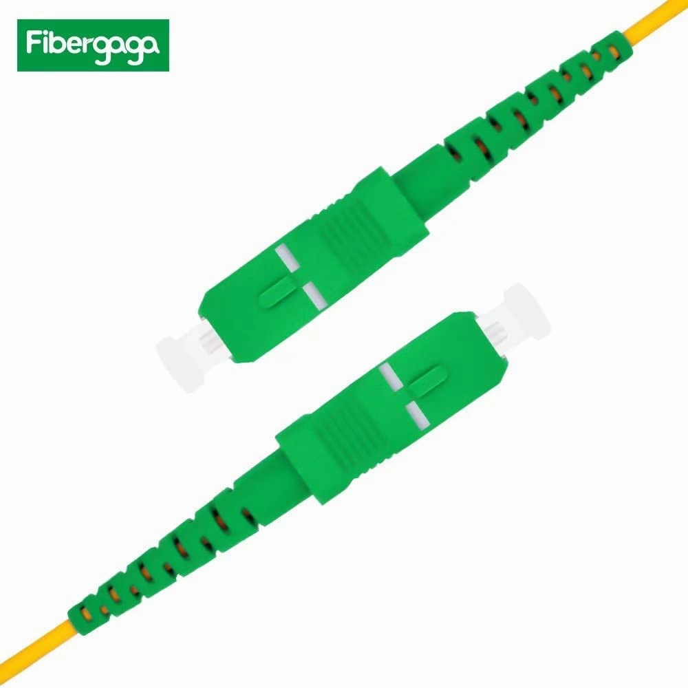 1m(3ft) OS2 SC/APC to SC/APC Fiber Patch Cable, Single Mode, Simplex, Length Option: 0.5M(1.6ft)-100m(328ft) 9/125µm 2.0mm Diameter Fiber Optic Cable, OS1/OS2 Compatible-5 Pack