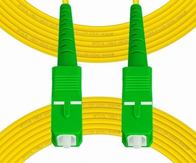 1m(3ft) OS2 SC/APC to SC/APC Fiber Patch Cable, Single Mode, Simplex, Length Option: 0.5M(1.6ft)-100m(328ft) 9/125µm 2.0mm Diameter Fiber Optic Cable, OS1/OS2 Compatible-5 Pack